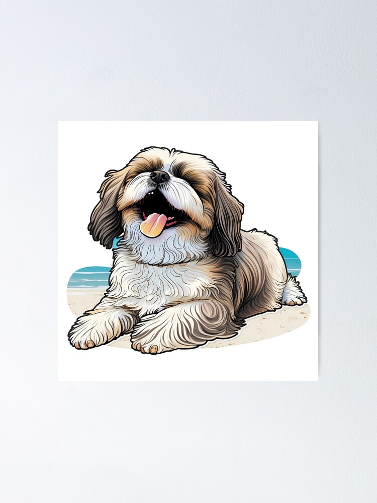 Shih Tzu Sailor Boat Captain Shih Tzu Dog 137 | Poster