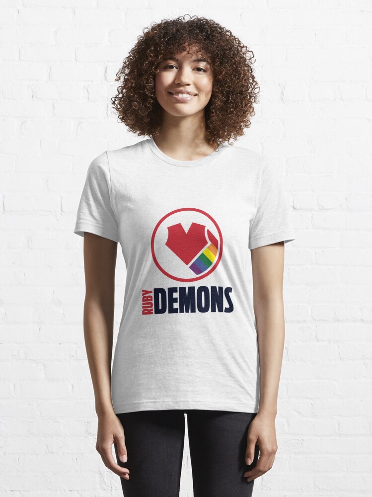 Alternate view of Ruby Demons logo (light background) Essential T-Shirt