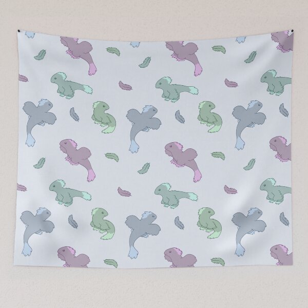 Item preview, Pastel Feathered Raptor Pattern designed and sold by BiscuitSnack.