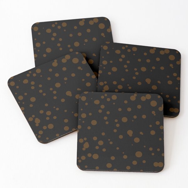 Item preview, Random Dots Repeat Brown on Black 5748 designed and sold by Art in My Loft.
