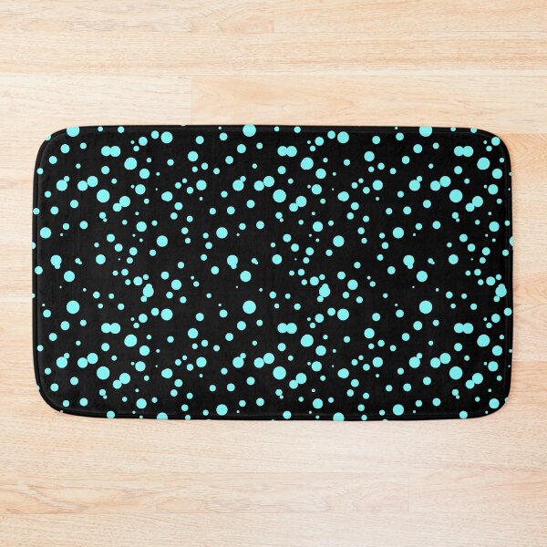 Item preview, Random Dots Repeat Cyan on Black 5748 designed and sold by Art in My Loft.