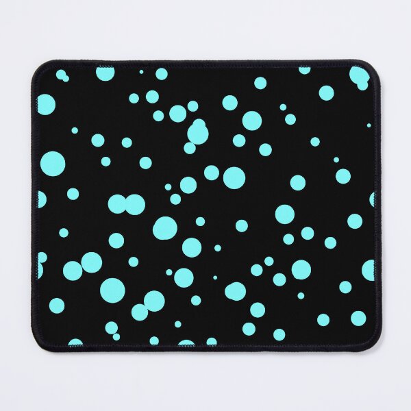 Item preview, Random Dots Repeat Cyan on Black 5748 designed and sold by Art in My Loft.