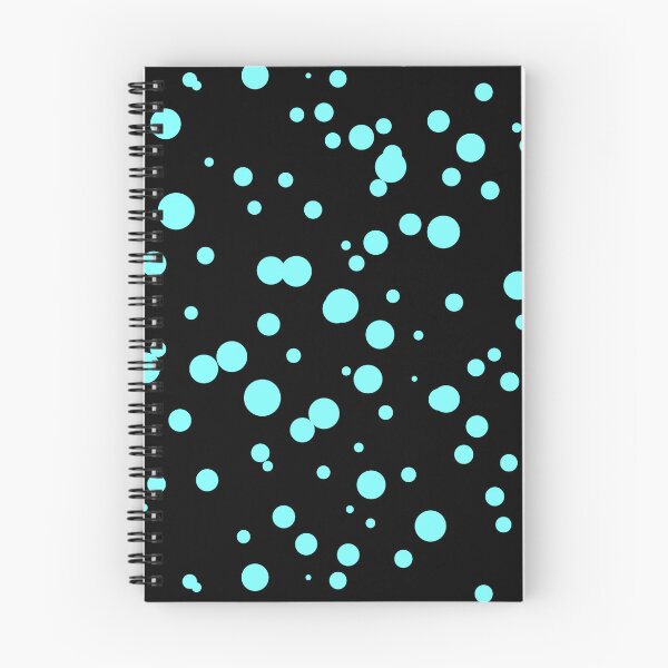 Item preview, Random Dots Repeat Cyan on Black 5748 designed and sold by Art in My Loft.