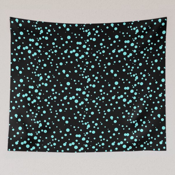 Item preview, Random Dots Repeat Cyan on Black 5748 designed and sold by Art in My Loft.