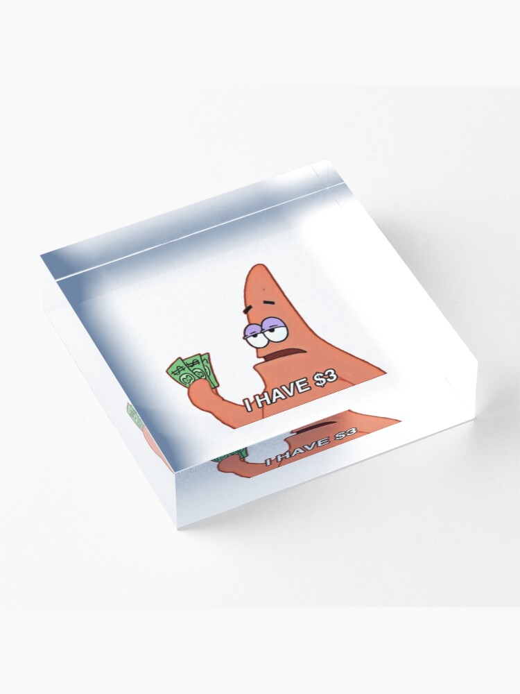 Alternate view of patrick star meme Acrylic Block