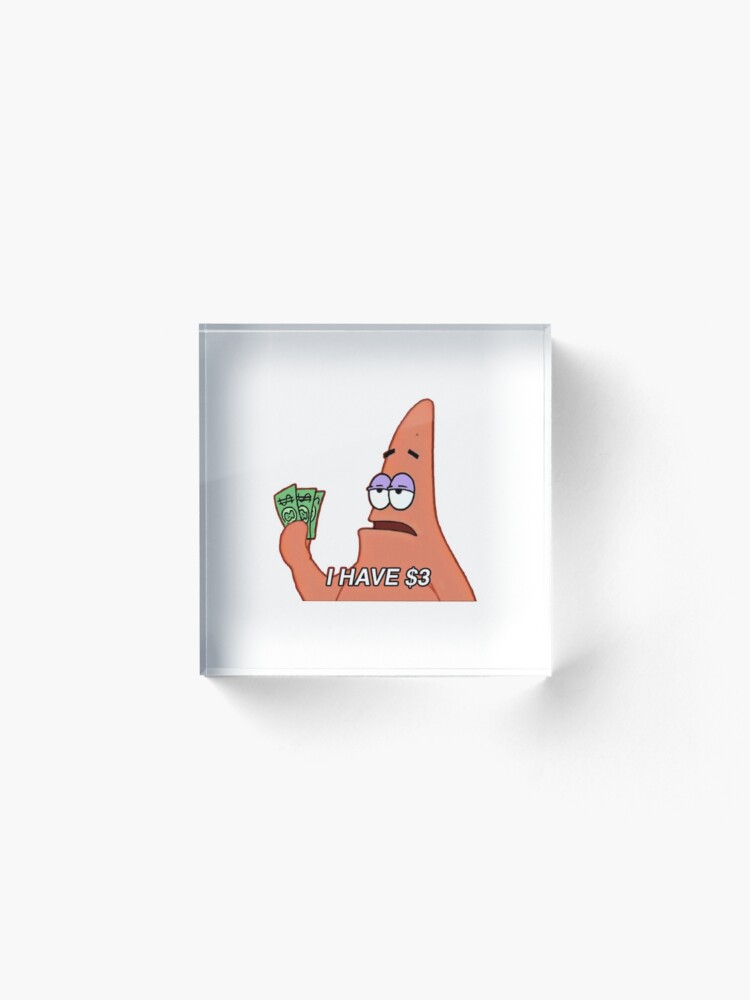 Alternate view of patrick star meme Acrylic Block