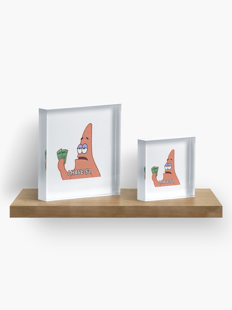Alternate view of patrick star meme Acrylic Block