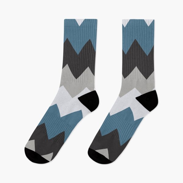 Artikelvorschau, Eckiges Wellenmuster, niedliche blaue schwarze geometrische Musterpalette entworfen und verkauft von RiciPaneto.