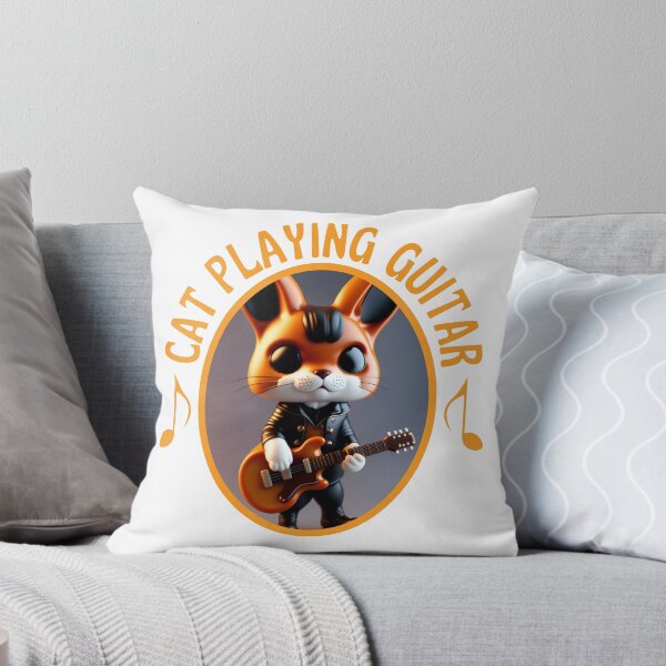 Item preview, Cat Playing Guitar Cute Kitty Playing Guitar Cat Lover designed and sold by designerpriti.