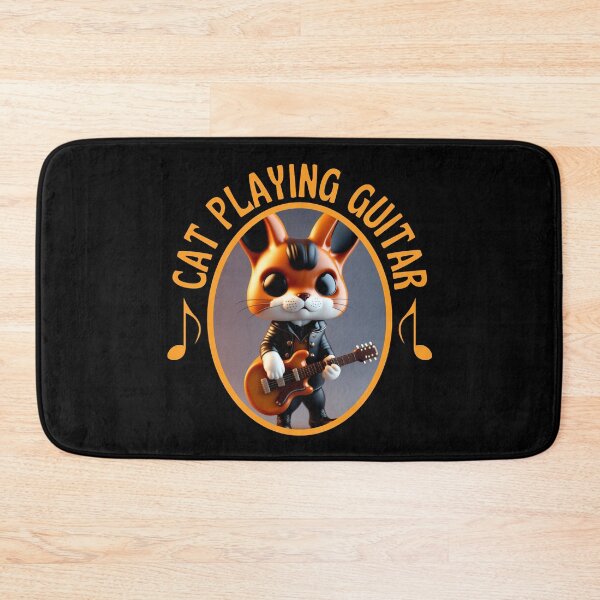Item preview, Cat Playing Guitar Cute Kitty Playing Guitar Cat Lover designed and sold by designerpriti.