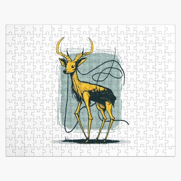 Yellow Deer Jigsaw Puzzle