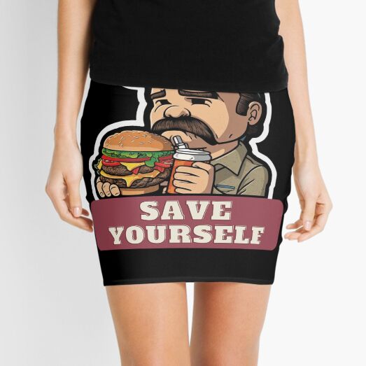 Item preview, Copy of STRANGER THINGS, STRANGER THINGS NETFLIX, STRANGERTHINGS JIM HOPPER eating a pepperoni pizza saying save yourself hyro flask sticker water bottle sticker designed and sold by aquinavortex.