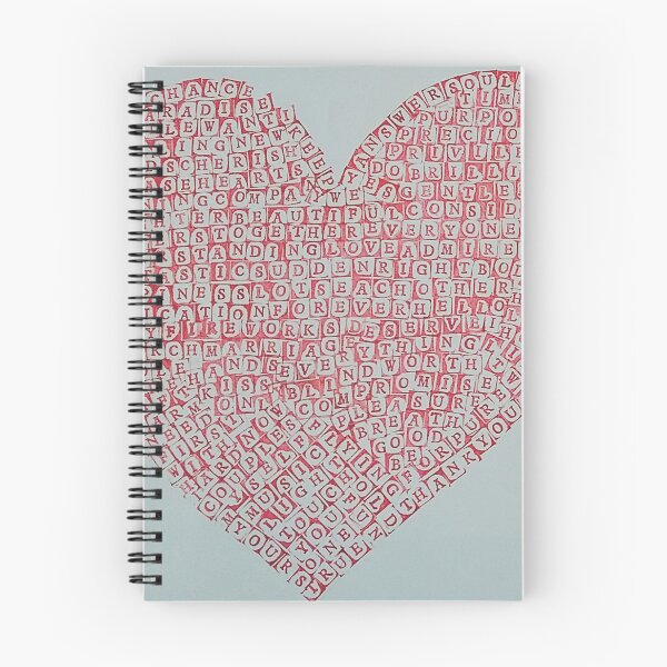 Item preview, Corazón de palabras de romance rojo designed and sold by Becstrates.