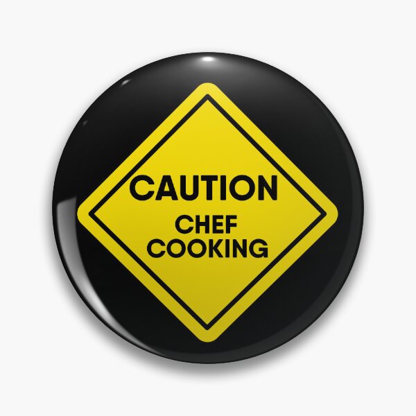 Item preview, Caution chef cooking Yellow Warning Sign designed and sold by RiciPaneto.