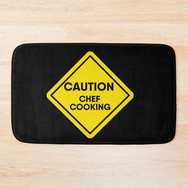 Item preview, Caution chef cooking Yellow Warning Sign designed and sold by RiciPaneto.