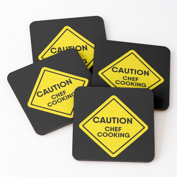 Item preview, Caution chef cooking Yellow Warning Sign designed and sold by RiciPaneto.