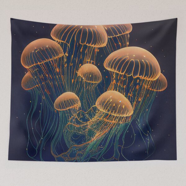Item preview, Swarm of Glowing Jellyfish  designed and sold by Tomasz Zawada.