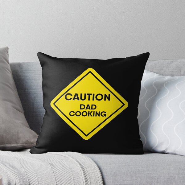 Item preview, Caution dad cooking Yellow Warning Sign designed and sold by RiciPaneto.