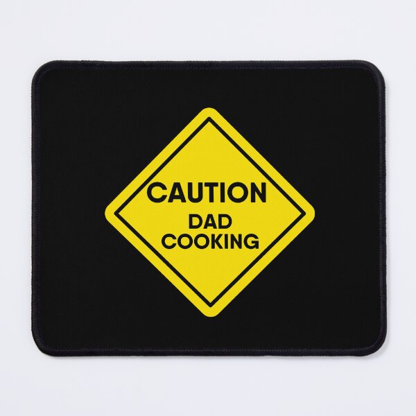 Item preview, Caution dad cooking Yellow Warning Sign designed and sold by RiciPaneto.