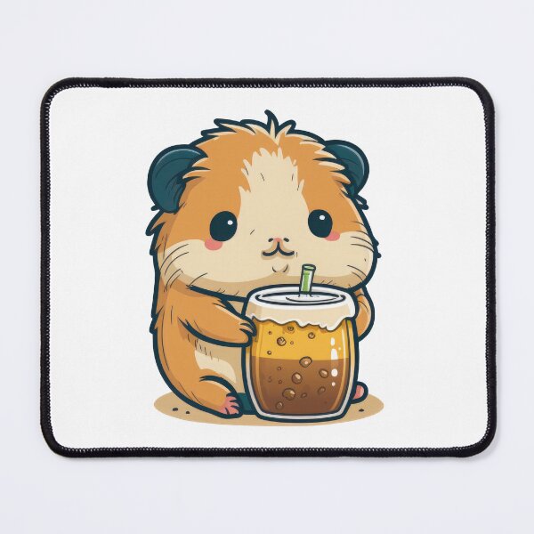 Item preview, Kawaii guinea pig drinking bubble tea designed and sold by fr4nk87.