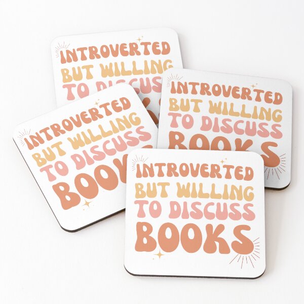 Item preview, Introverted But Willing To Discuss Books designed and sold by ZingAndPep.