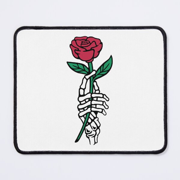 Item preview, Romantic Rose Skeleton Hand Holding Flower White by Tobe Fonseca designed and sold by Tobe Fonseca®.