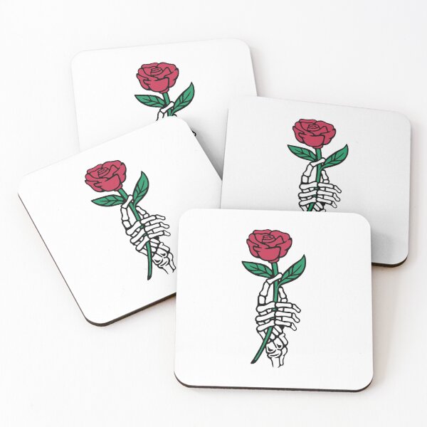 Item preview, Romantic Rose Skeleton Hand Holding Flower White by Tobe Fonseca designed and sold by Tobe Fonseca®.