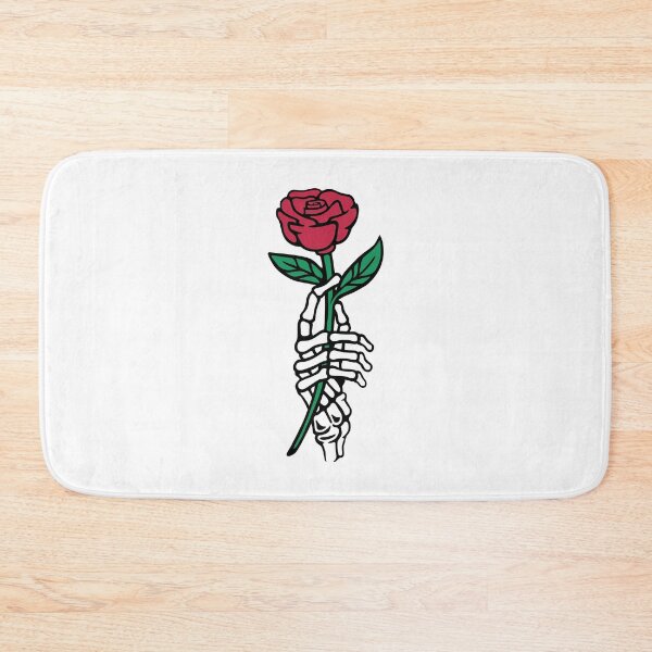 Item preview, Romantic Rose Skeleton Hand Holding Flower White by Tobe Fonseca designed and sold by Tobe Fonseca®.