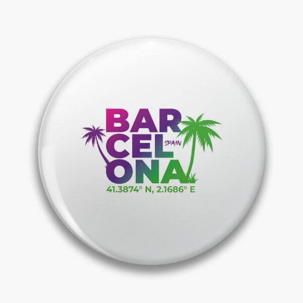 Item preview, Colorful Barcelona, ​​gradient lettering Spain, Coordinates.  designed and sold by grafik.