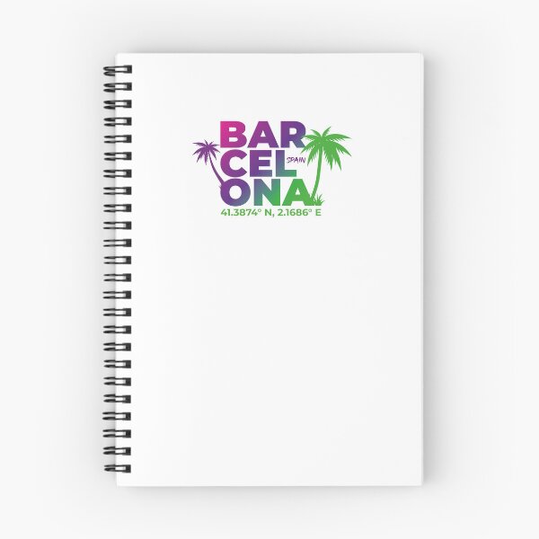 Item preview, Colorful Barcelona, ​​gradient lettering Spain, Coordinates.  designed and sold by grafik.