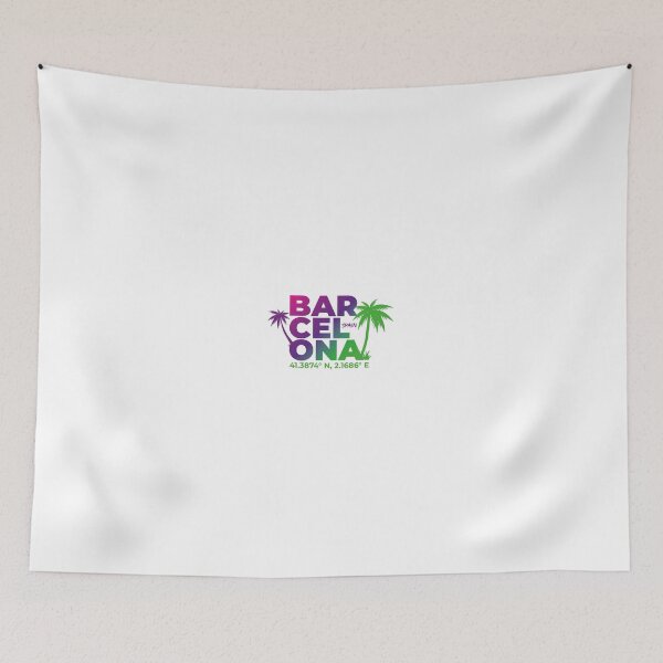 Item preview, Colorful Barcelona, ​​gradient lettering Spain, Coordinates.  designed and sold by grafik.