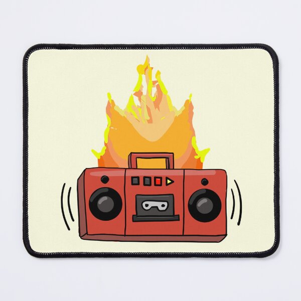 Item preview, Vintage Cassette Player with Fiery Red Flames designed and sold by criticalprocess.