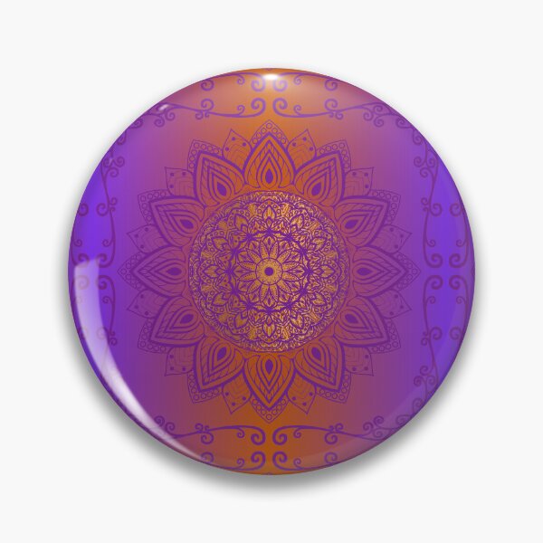 Item preview, Vintage Mandala / Faded Orange and Purple Gradient Mandala Pattern  designed and sold by SoccaTamam.