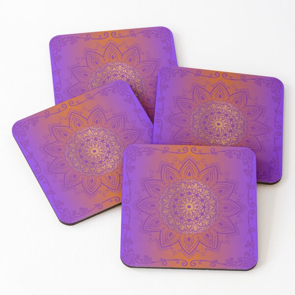 Item preview, Vintage Mandala / Faded Orange and Purple Gradient Mandala Pattern  designed and sold by SoccaTamam.