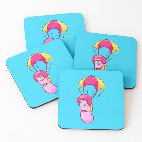 Item preview, Worm Parachuting designed and sold by rocketdandy.