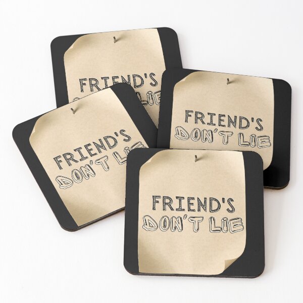 Item preview,  STRANGER THINGS, STRANGER THINGS NETFLIX, STRANGERTHINGS eleven friends don't lie quote hyro flask sticker water bottle sticker designed and sold by aquinavortex.