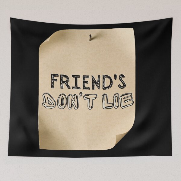 Item preview,  STRANGER THINGS, STRANGER THINGS NETFLIX, STRANGERTHINGS eleven friends don't lie quote hyro flask sticker water bottle sticker designed and sold by aquinavortex.