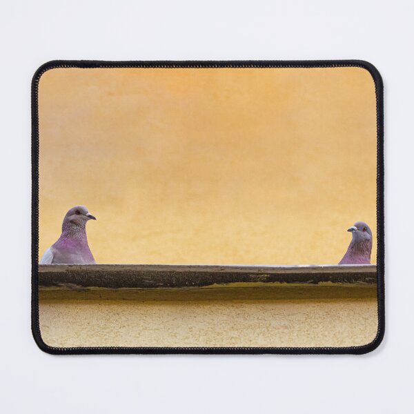 Item preview, Funny pigeons on yellow background designed and sold by CrunchyCableStudio.