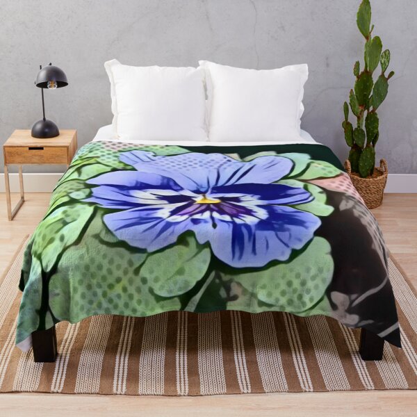 Item preview, Blue Garden Pansy In Pointillism designed and sold by Fearless-Fox.