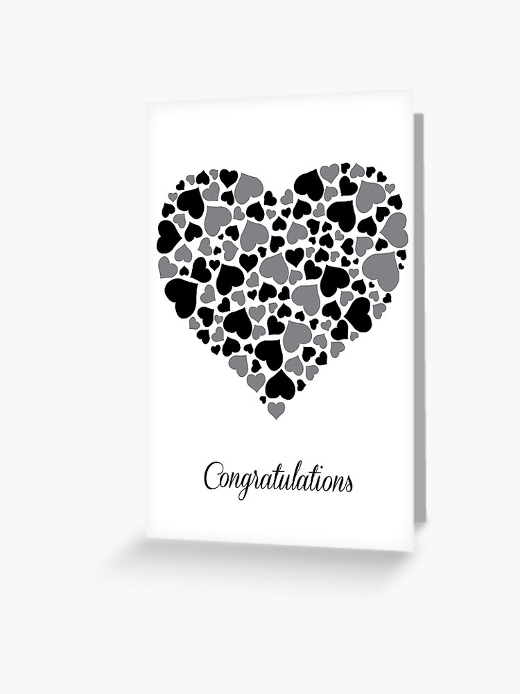 Heart congratulations card 