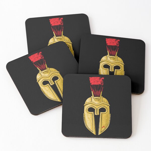 Item preview, Spartan Helmet Gold Red Lambda designed and sold by Yiorgos Designs.