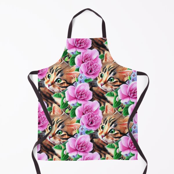 Item preview, Beautiful patterns of Cute cat in flowers designed and sold by Waveval.