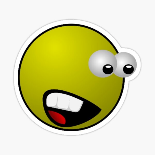 Scared Funny Face Cartoon Emoji - Funny Face - Sticker