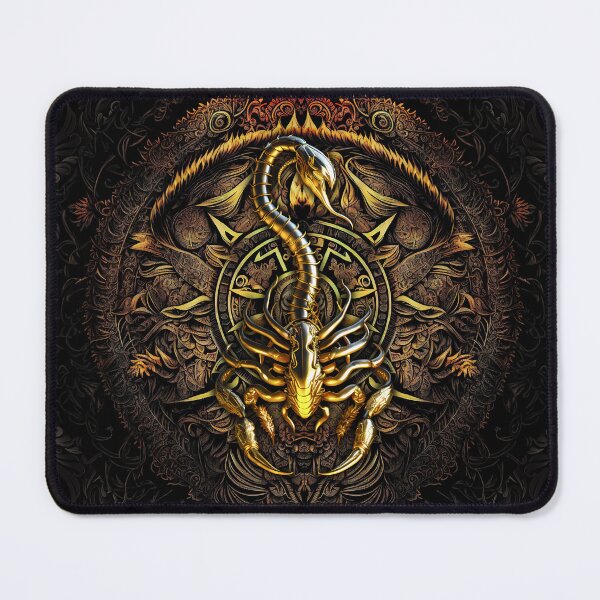 Item preview, Golden Scorpion mythology ritual sacred circle designed and sold by SyanArt.