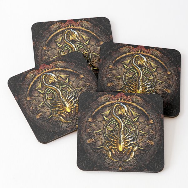 Item preview, Golden Scorpion mythology ritual sacred circle designed and sold by SyanArt.