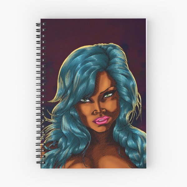 Item preview, Blue Haired Beauty (Crosshatched version) designed and sold by robsonroper.