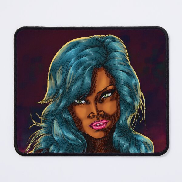 Item preview, Blue Haired Beauty (Crosshatched version) designed and sold by robsonroper.