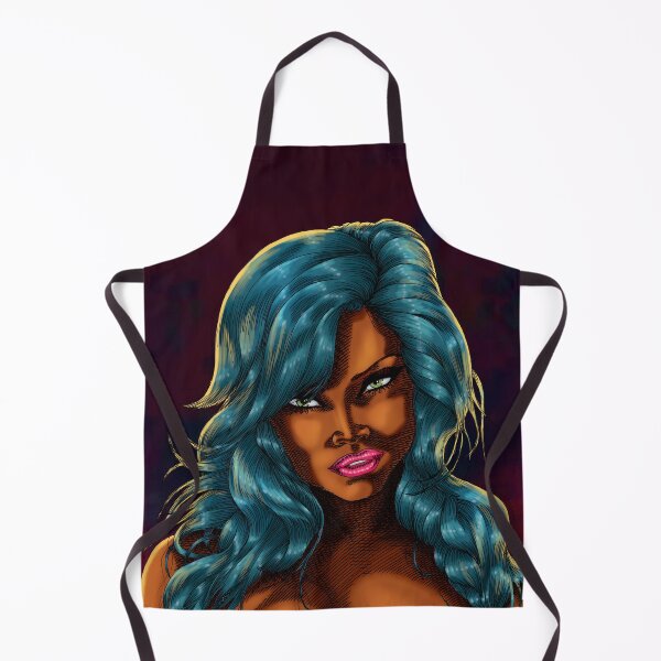 Item preview, Blue Haired Beauty (Crosshatched version) designed and sold by robsonroper.