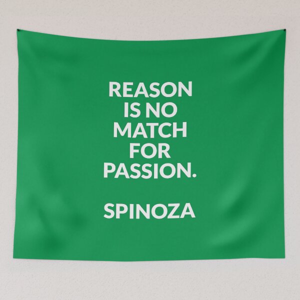 Item preview, Baruch Spinoza philosophy quotes - Reason is no match for passion designed and sold by Inspirationmotivation.