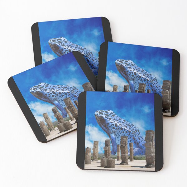 Item preview,  Toltec Temple Ruins In Mexico & Blue Dart Poison Frog designed and sold by CannyGoods.